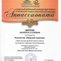 Диплом-2 место-Аппассионата-Невский сувенир-2020-2021