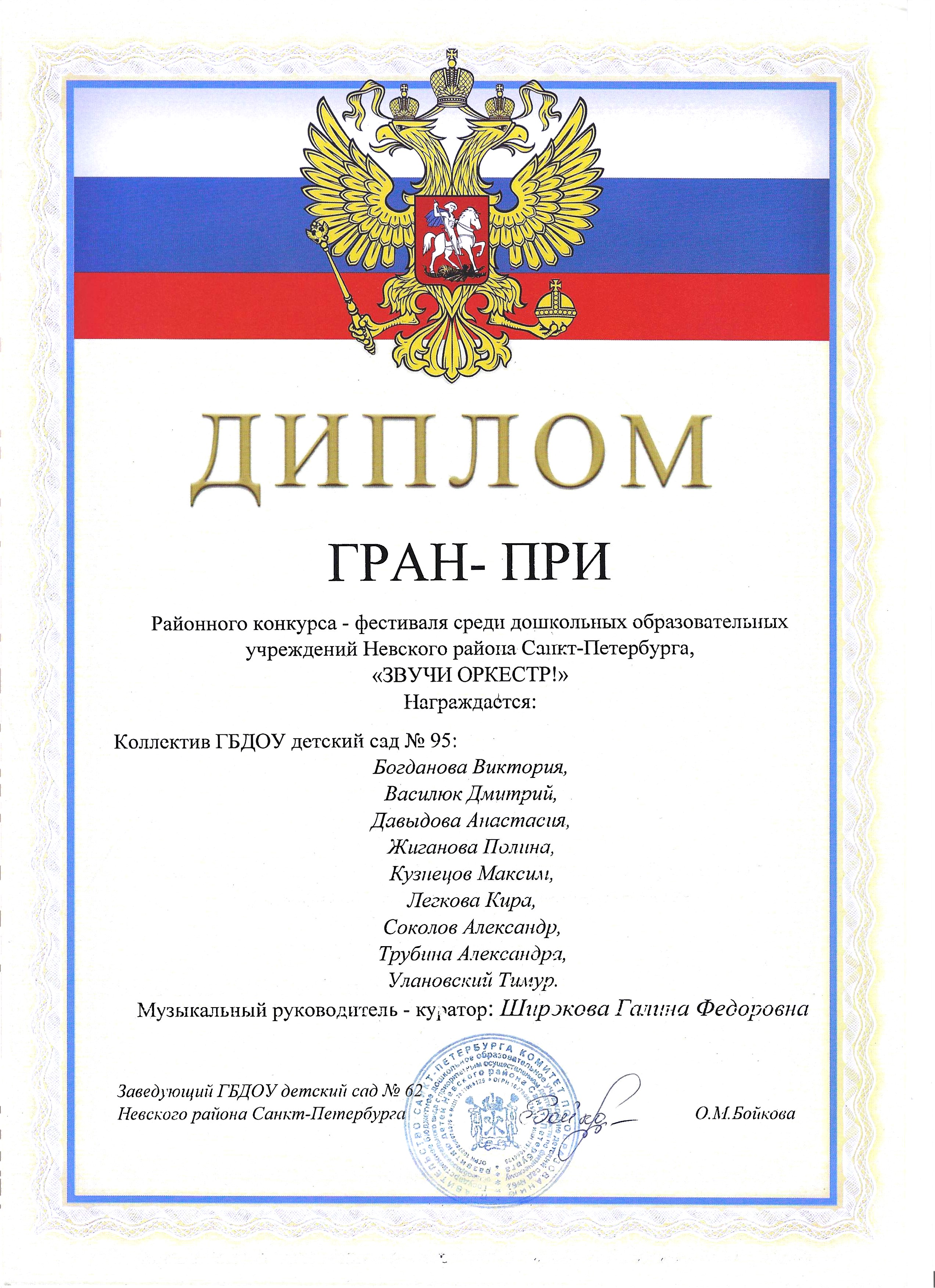 1.Гран при Звучи оркестр